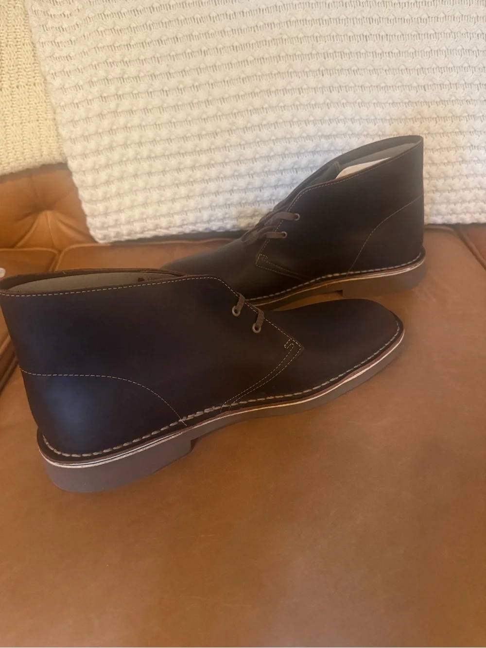 Men's Black Leather Clark’s Bushacre Chukka Boots